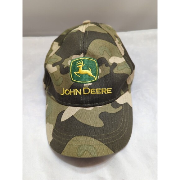 JOHN DEERE CAMO Hat Cap L/XL Hook and Loop - Picture 1 of 7